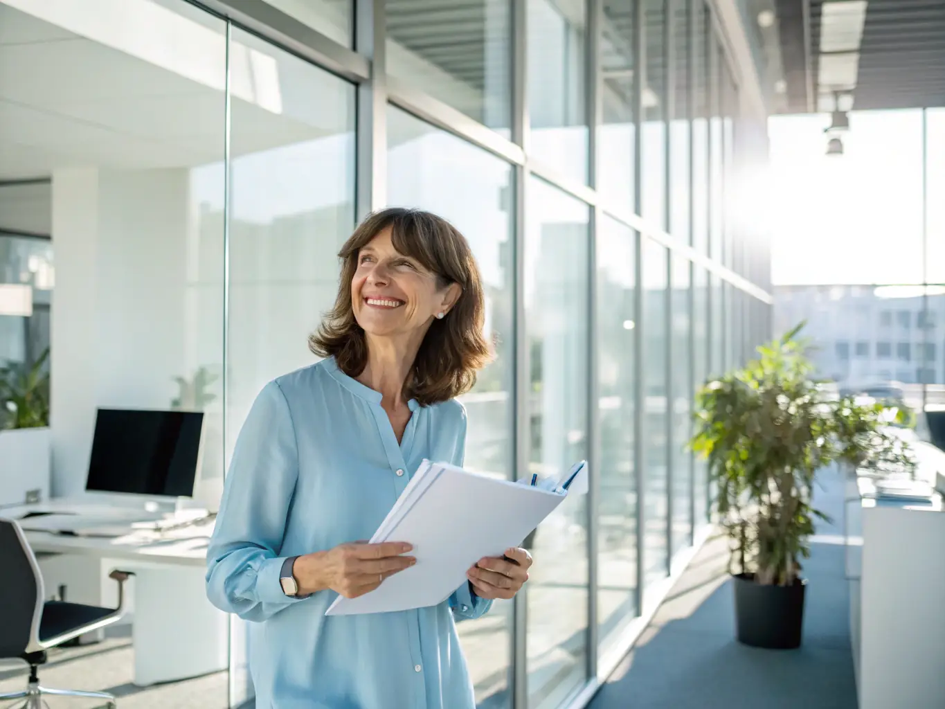 A new employee being welcomed and onboarded by a team member, showcasing the structured onboarding process provided by LS & Partner during the pilot phase.